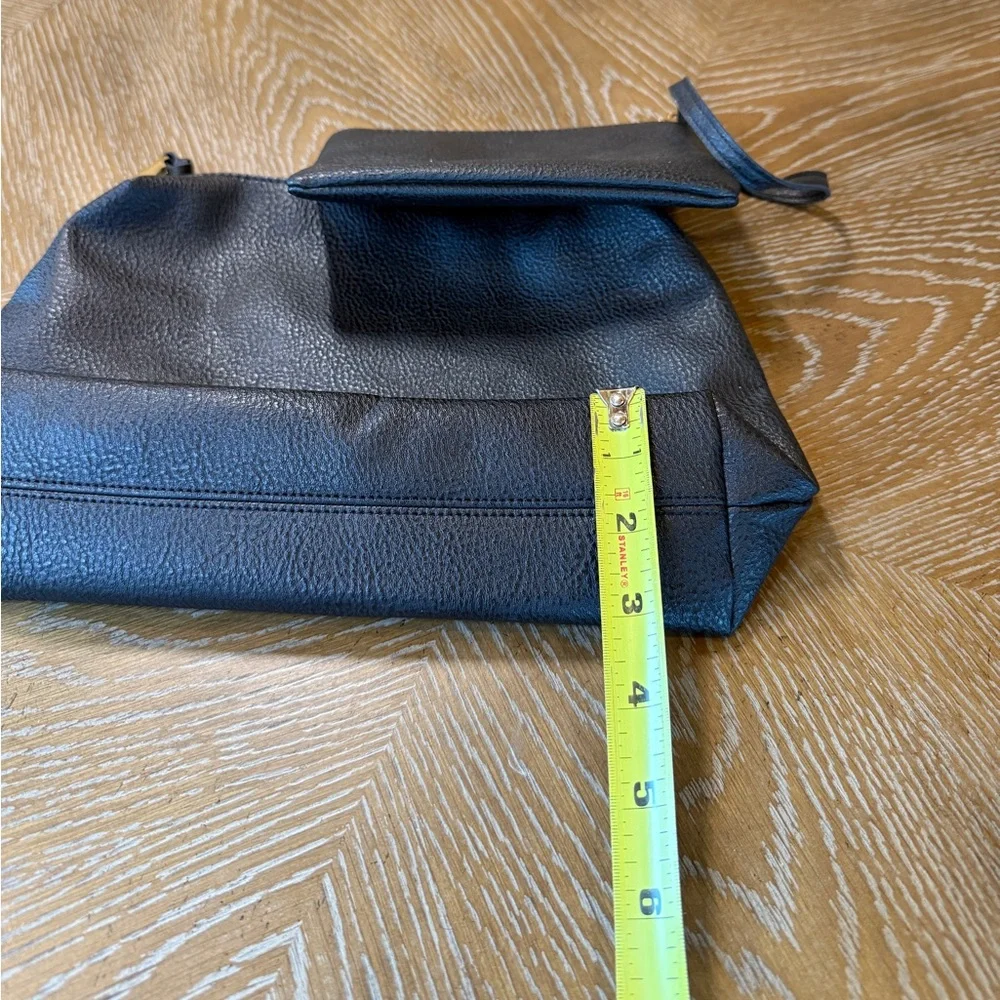 Steve Madden Clutch Make Up Bags Travel Black, Zip Top Set of 2
